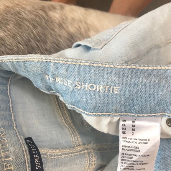 Hi rise American eagle shorts double zero - Picture 3 of 4